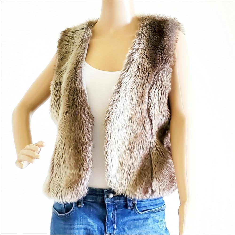 RUFFHEWN FAUX FUR VEST